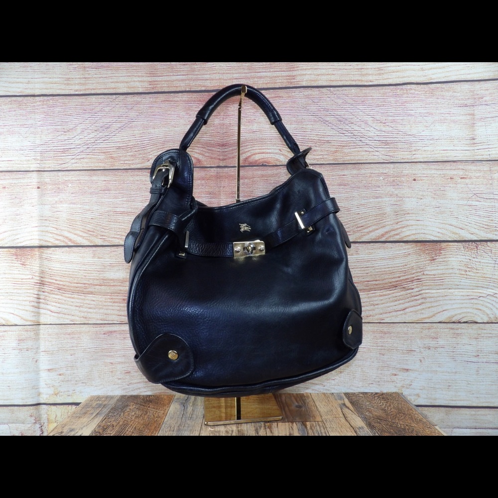Burberry black leather hobo - Picture 2 of 9